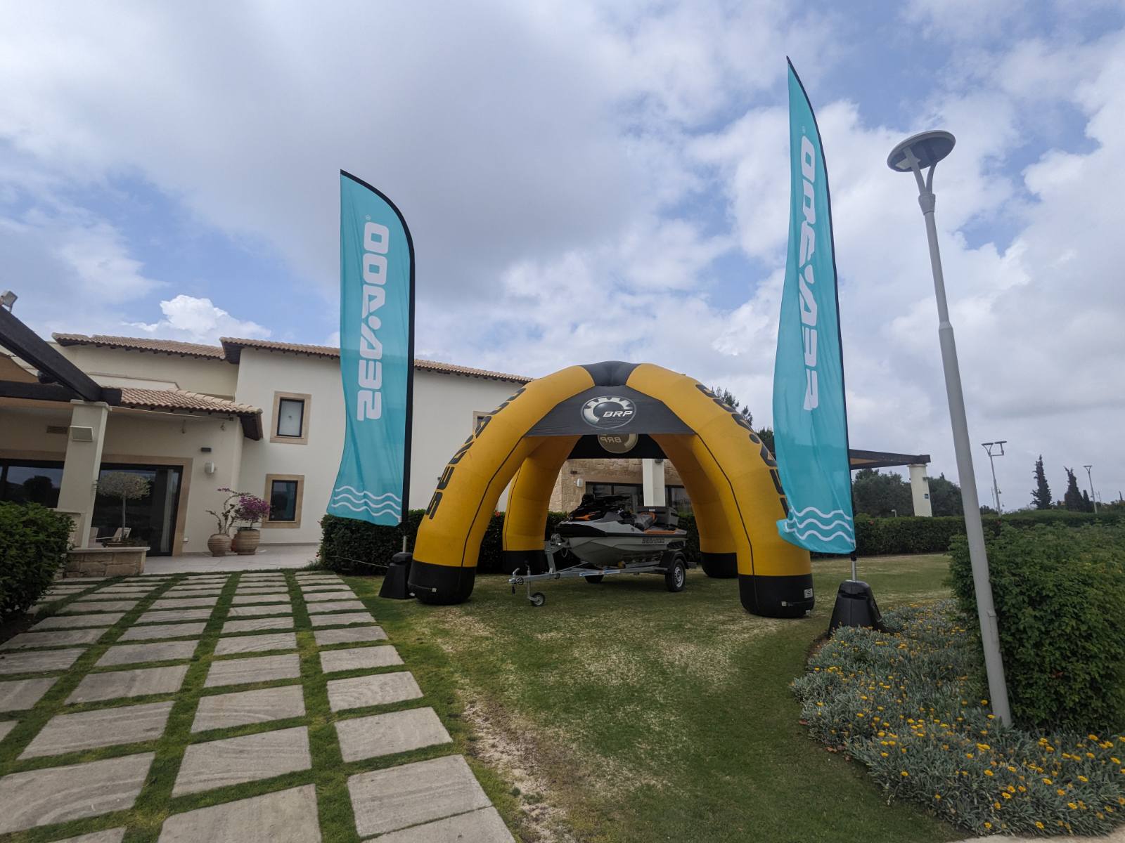 Force 8 and BRP Sea Doo at golf tournament Paphos